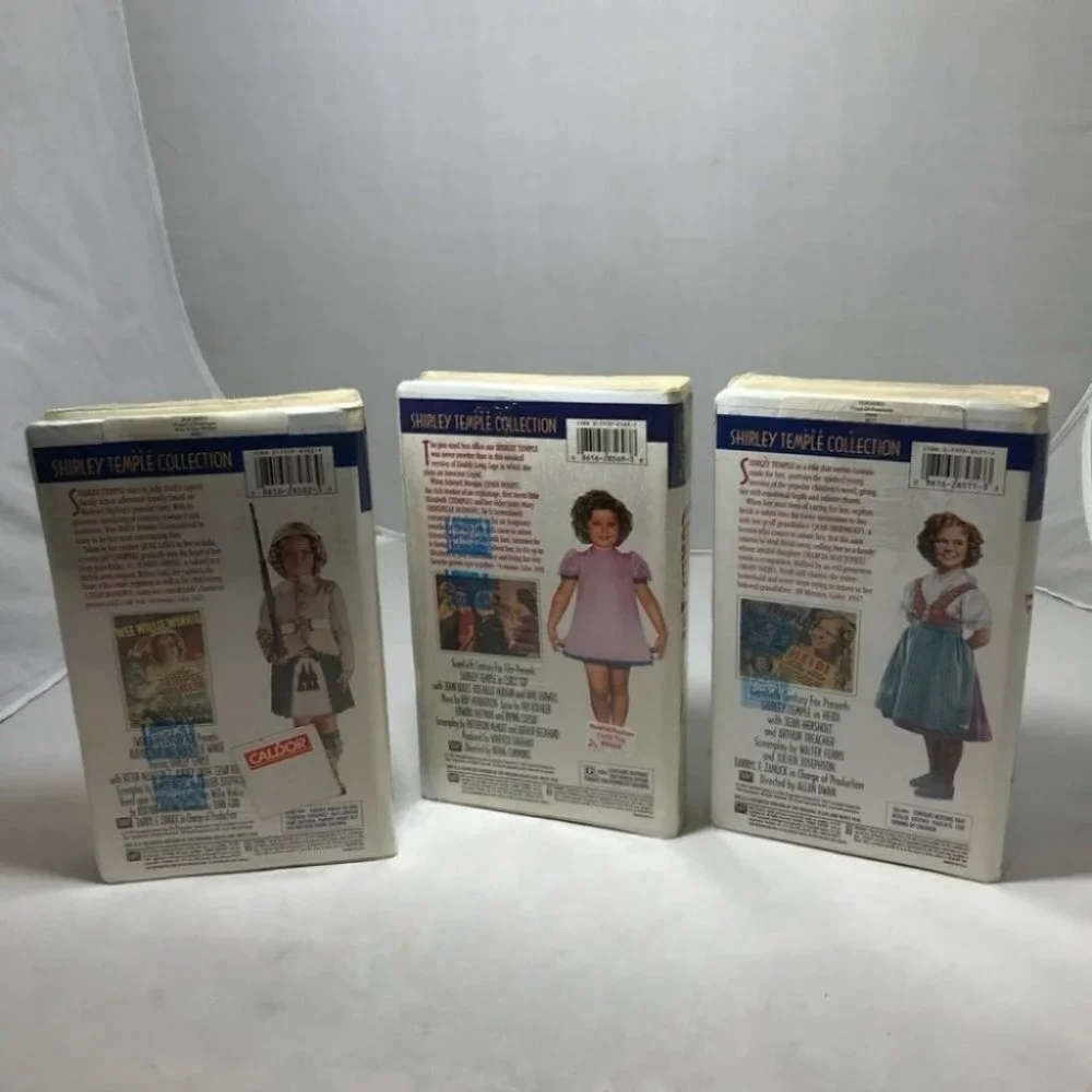 Collectors SHIRLEY TEMPLE COLLECTION LOT 3 VHS video Tapes MOVIES